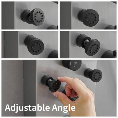 Greenspring brushed nickel shower panel tower with rainfall head, handheld wand and body jets, 3 in 1 multifunction system